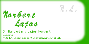 norbert lajos business card